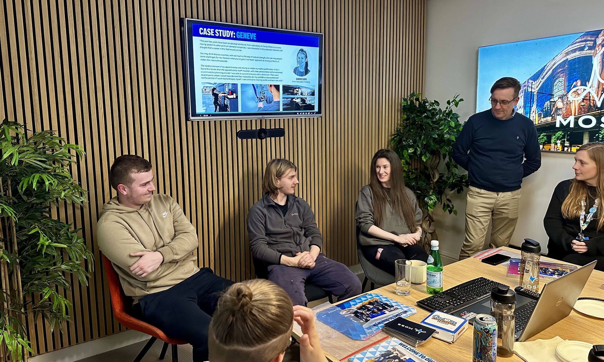 Our apprenticeship and traineeship team discussing their experiences