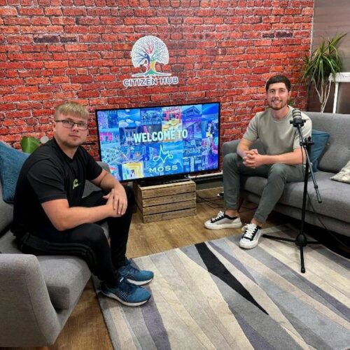 Freddie being interviewed by Inspire 2 Ignite