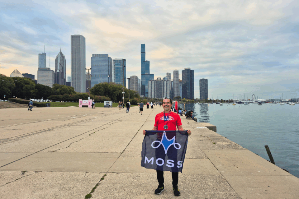 David Flying the Moss Flag