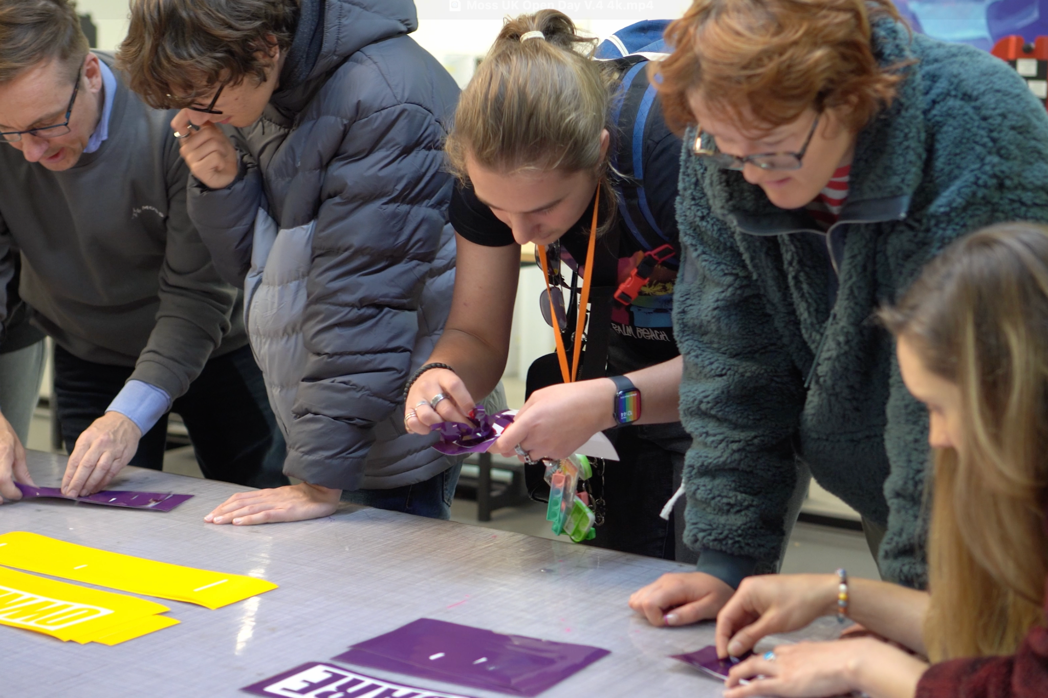 Young people completing challenge