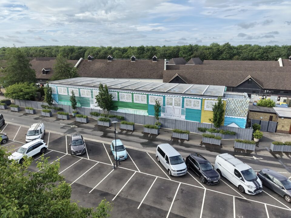 Bicester Village Building wrap
